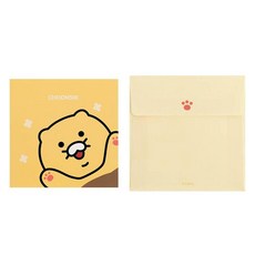 KAKAO FRIENDS Chunsik 基本卡 8p + 信封 8p 套裝, 1套, 舉手擊掌 黃色 + 米色