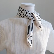 바비수 여성용 쁘띠 코니 레오파드 스카프