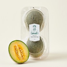 올푸릇 GAP 인증 강정열 농부의 하미과 멜론 2입, 1개, 1.3kg
