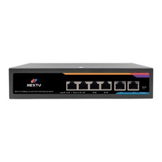 NEXTU 4埠 PoE 交換式集線器 +2TP, 1個