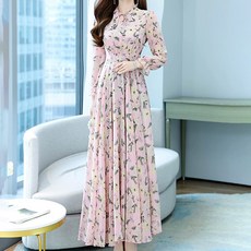 포플러앤씨 퍼피풀 플라워 롱 원피스 빅사이즈 포함