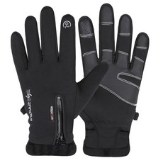 氯丁橡膠觸控防寒手套, 黑色的