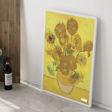 스토리퍼니쳐 국내생산 포스터 액자 행운 테이블 780 고흐 해바라기 B타입, 화이트