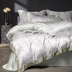 LoveCity 寢城之戀 吸濕排汗萊賽爾天絲 舖棉兩用被套, 盈羽 銀色