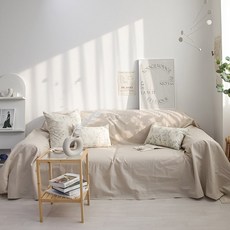 메종텍스타일 체인지 린넨코튼 소파커버, 내추럴, 1개