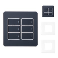 제일전기 디아트플러스 스위치 1로 6구 2개용 컴바인드 다크네이비 2p + 투명 아크릴커버 2p 세트 BOM779, 1세트