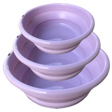 PERNIC 2段變形折疊水盆3件組, 紫色, 1套