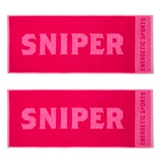 SNIPER 運動毛巾棉 30 支 100 x 40cm 215 克, 櫻桃粉色, 2個
