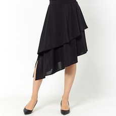 dancedome 水晶斜紋雙層裙 LDS12500, 黑色