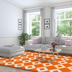 LEEJUNG Maria方型圖案地毯