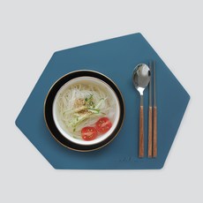 에이드엘 미니 실리콘 테이블매트 폴리곤, 터키블루, 350 x 274 mm