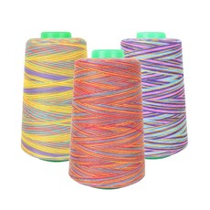 JSTrading 大容量 60支 3股 彩虹線 3件組, 紅色系 + 黃色系 + 紫色系, 4000m, 1個