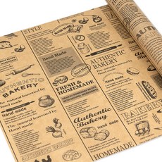 JPackTory 食譜圖案三明治淋膜包裝紙, 500個, 牛皮紙