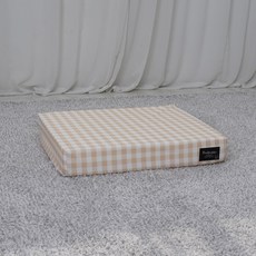 Redpuppy 格紋寵物防水床墊, 淺褐色的