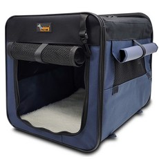 네츄럴프로 반려동물 폴딩 클래식 소프트켄넬, 블루, 1개