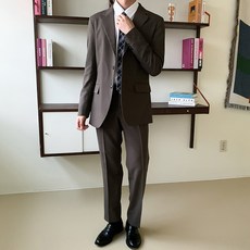 투디오션 남성용 디오 세미슬림핏 수트셋업