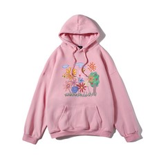 AOULS 男士戶外版型花卉印花連帽T恤 W6207