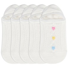 박군 여성용 레일라 덧신 양말 5켤레 세트