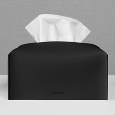 소이믹스 사피아노 가죽 호텔 룸 티슈 케이스 커버, 미드나잇블랙