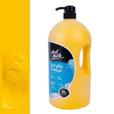 Mont Marte 蒙瑪特 darumi丙烯酸散裝4個中等黃色, 1 種顏色, 2L