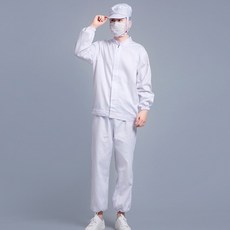 食品工廠工作服上下衣+帽子套裝