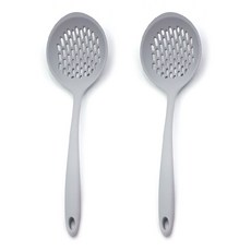 粉彩矽膠撈勺 大, 灰色的, 2個