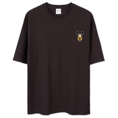 벤힛 남녀공용 디즈니 플루토 오버핏 통기성 반팔티셔츠 DNMKOM1309F