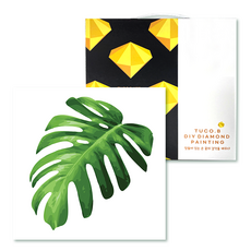 TUCO.B 藝術寶石十字繡 DIY 套組 25 x 25 cm, 龜背芋(D25-29), 1套