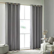 Modern House 記憶塑形類羊毛遮光窗簾 2入, 都會灰