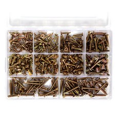 ZioBiz 黃色自攻螺絲墊圈頭 5種 x 30個 + 皿頭 5種 x 30個 套組, 1組