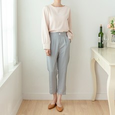 엘쏘 여성용 포멀 세미 정장 일자 팬츠