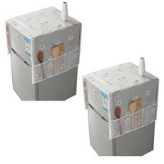 小麥購物 加大款冰箱收納掛袋防塵罩 L181, 雛菊, 2個