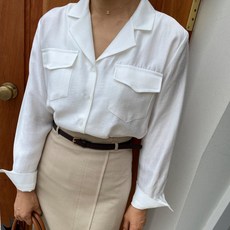 슈가펀 피블러 모달 실키 포켓 블라우스