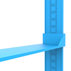 Elara家用折疊式身高測量器, 單品, 1個, 藍色