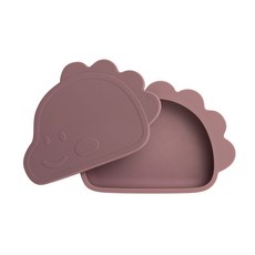 幼兒用 Modu Dino 吸盤餐盤組, 粉紅色, 1個