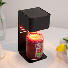 Yankee Candle The Sweet Cafe Candle Warmer 撥盤開關 + 蠟燭大爵士 + 燈泡 2p, 黑櫻桃, 黑色