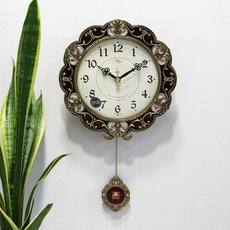 무소음 꽃망울 고급 주물 추벽시계 HSC-564, 골드