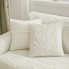 lovinglab 奶油風花朵超細纖維抱枕套