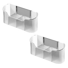 블럭마트 벽걸이 우산 수납선반 단일, 투명, 2개