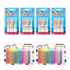 JONG IE NARA 碰碰狐鯊魚寶寶國家泳池 10g*3種*4入+亮片 12色 2入組, 1套