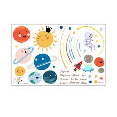 ArtiHome 太陽系行星牆貼英文, 混色