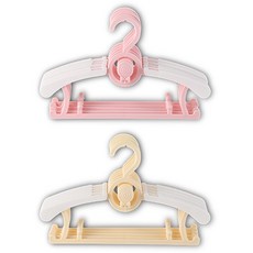 itgom 防滑兒童衣架 2款 x 5入組, 1套, 黃色, 粉紅色