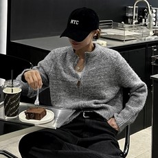 NANING9 女性Lokelpe針織拉鍊外套