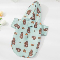 DING DONG PET 寵物角色魔鬼氈雨衣, 綠色