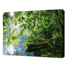 Ecosol 自助油畫 24色風景畫 DIY 名畫繪製 40 x 50 cm, 紅髮安妮-布萊特河的戲劇, 百合公主的故事, 1個