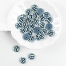 소잉바이핸드 러블리 립라인 단추 11mm CP-021, 30개, 스틸블루