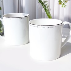 HANKOOK CHINAWARE Wishes 雙人馬克杯 350ml, 鉑金, 2個