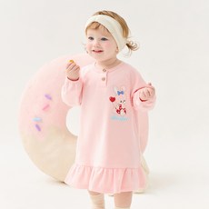 MilkBaby 女童愛心Bong Bong兔居家連身裙
