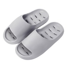 BASE ALPHA ESSENTIALS 舒適防滑排水EVA浴室/室內拖鞋, 淺灰, 1個