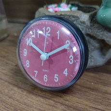 浴室多功能防水時鐘, 粉色 黑色